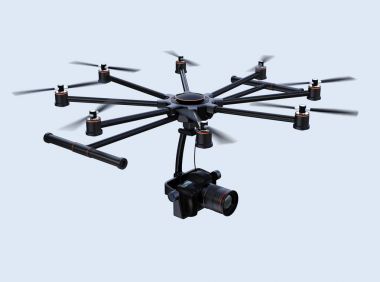 Gökyüzünde uçan Octocopters