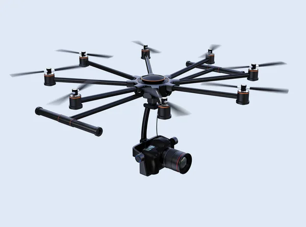 Octocopters repül az égen — Stock Fotó