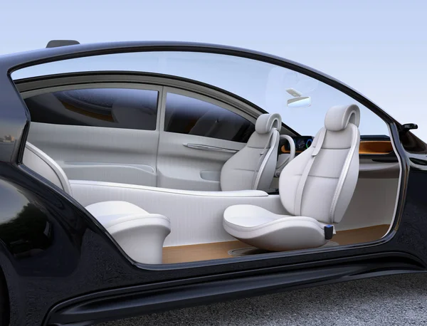 Koncepcja wnętrza autonomiczne samochodu — Zdjęcie stockowe