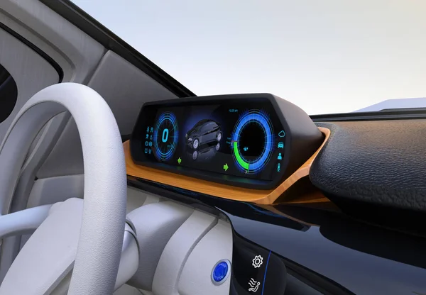 Electric car's dashboard concept — Stock Photo, Image