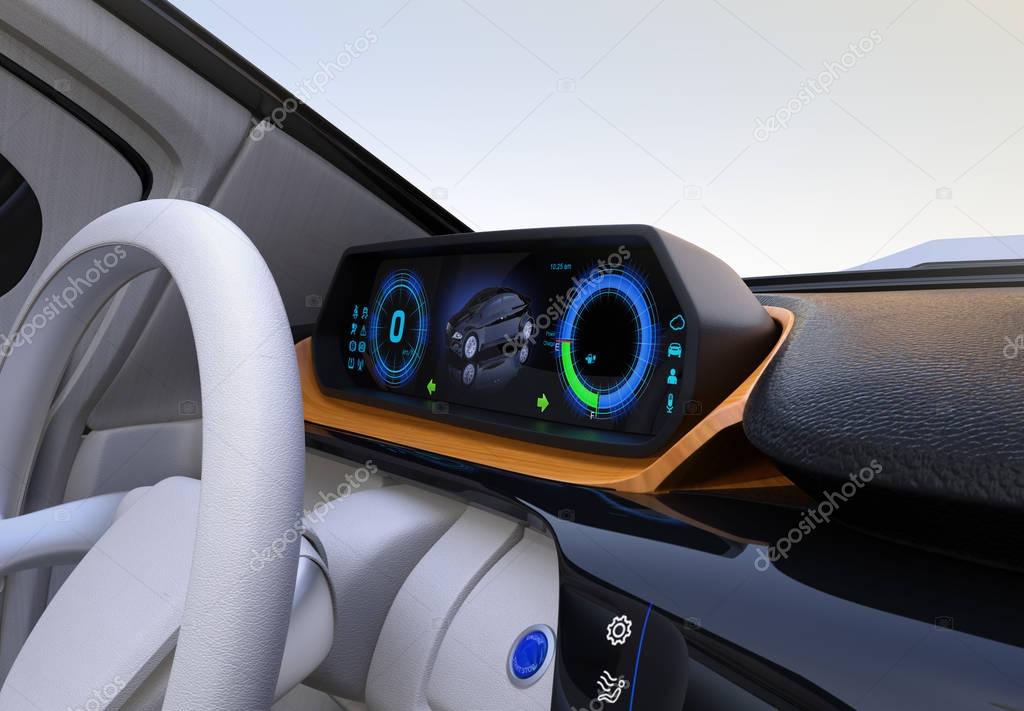 Electric car's dashboard concept