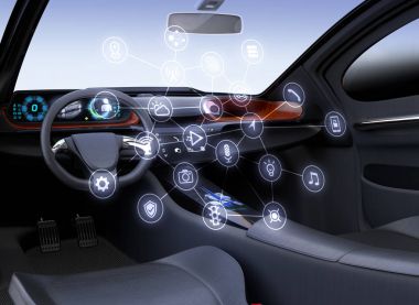 Internet şeyler konsept otomobiller için