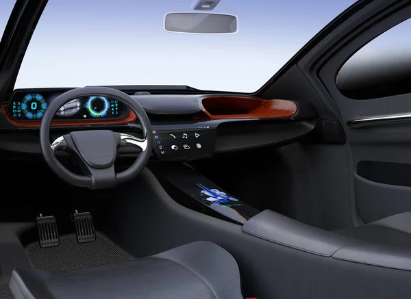 Koncepcja wnętrza autonomiczne samochodu — Zdjęcie stockowe