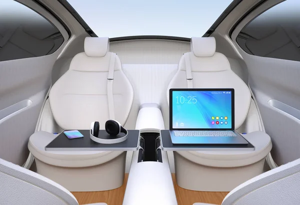 Autonomous car interior concept — Stock Photo, Image