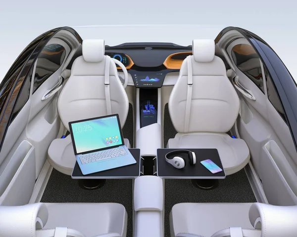 Autonomous car interior concept — Stock Photo, Image