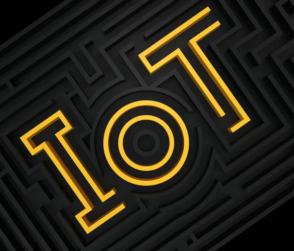 Grafica labirinto IoT — Foto Stock