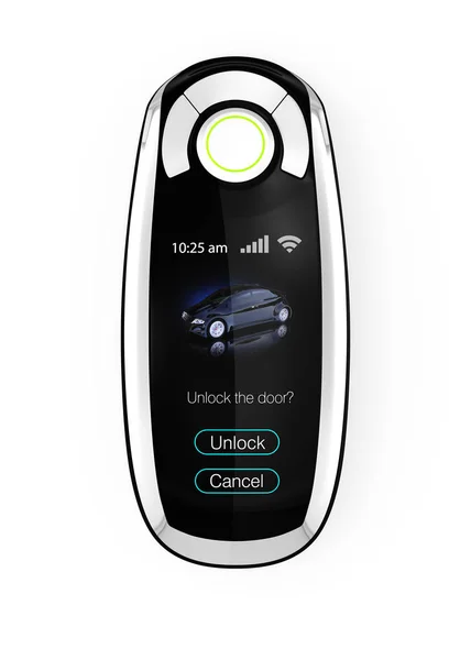 Smart car key isolated on white background — Stock Photo, Image
