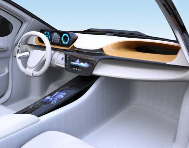 Tel kafes içinde elektrikli araç iç kavramı