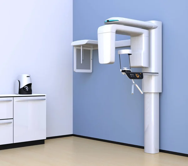 Dental röntgen inredning i ljusblå färgtema — Stockfoto