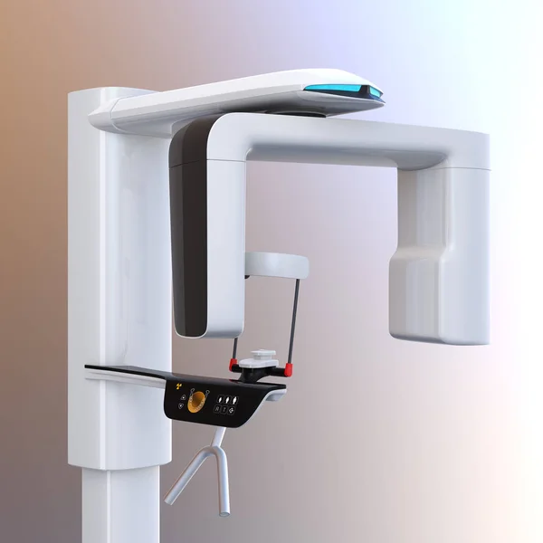 Tandheelkundige X-ray machine geïsoleerd op de achtergrond met kleurovergang — Stockfoto