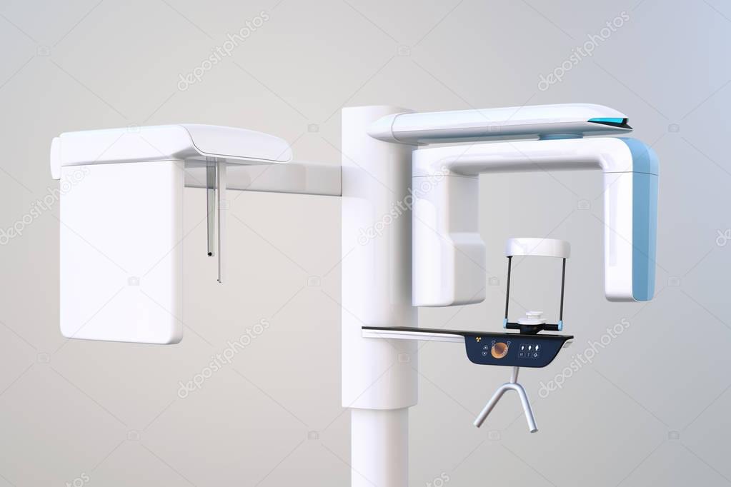 Dental X-ray machine with cephalometric unit in original design