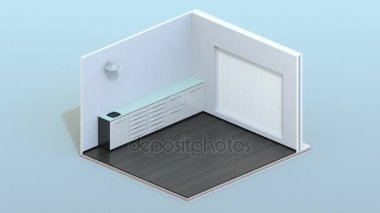 Diş Kliniği iç diş sandalye ve dolap sistemi ile izometrik görünümü
