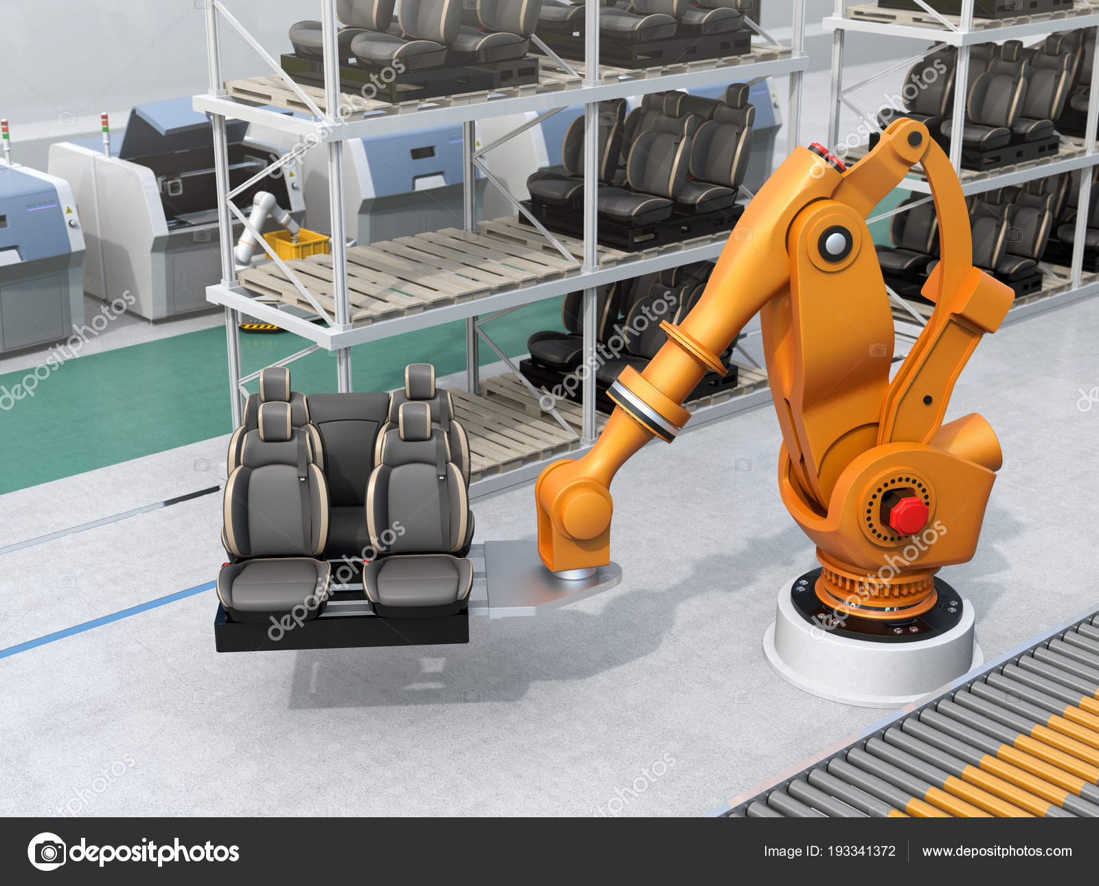 Heavyweight Robotic Arm Carrying Car Seats Car Assembly Production