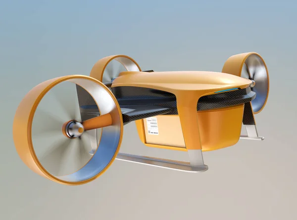 Vtol Levering Drone Vliegen Lucht Touchless Levering Concept Weergave Beeld — Stockfoto