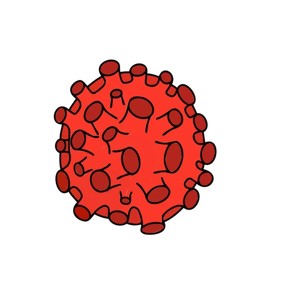 Vektör Olarak Coronavirus Covid Taç Şeklinde Bir Virüs Insanlığa Saldırıyor — Stok Vektör