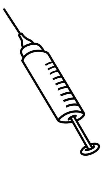 Image Medical Syringe White Background — Stock Vector