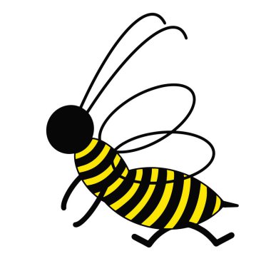 Neşeli arı öne doğru koşar.