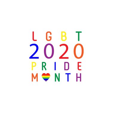 LGBT Gurur Ayı. Tatil konsepti. Arkaplan, afiş, kart, yazılı poster şablonu. Vektör EPS10 illüstrasyonu