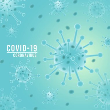Covid-19 koronavirüs tehlikeli virüs vektör çizimi.