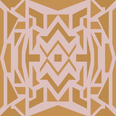 Sanat deco tarzında altın ve soluk kırmızı desen