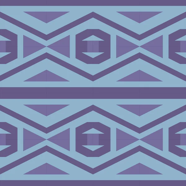 Padrão Sem Costura Azul Roxo Estilo Art Deco — Vetor de Stock