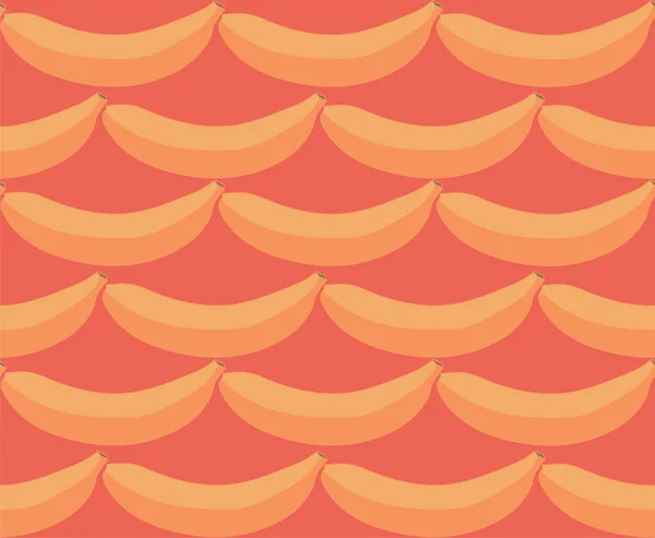 Απρόσκοπτη Επανάληψη Μοτίβο Των Μπανανών Φόντο Πορτοκαλια — Διανυσματικό Αρχείο