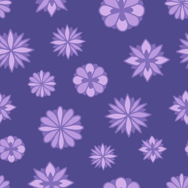 Mor çiçeklerin kusursuz yinelenen deseni