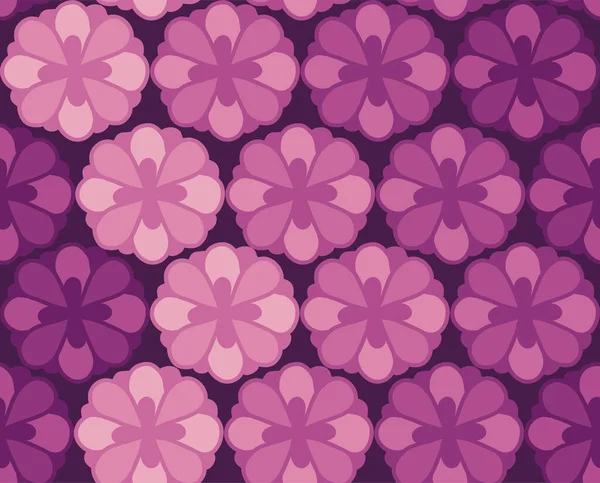 Бесшовный Повторяющийся Рисунок Фиолетовых Цветов — стоковый вектор
