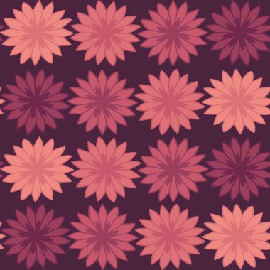 Koyu turuncu çiçeklerin kusursuz yinelenen deseni