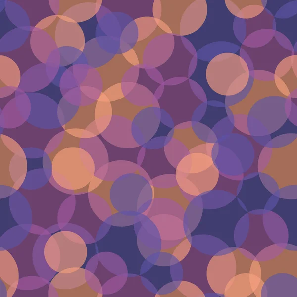 Modèle Répétition Géométrique Sans Couture Cercles Violets Bleus Orange — Image vectorielle