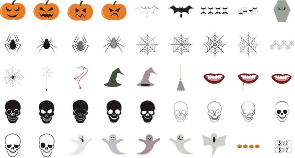 Colección de iconos de Halloween — Archivo Imágenes Vectoriales