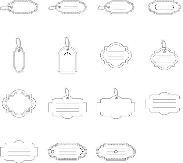 Étiquettes de balançoire au détail vides — Image vectorielle