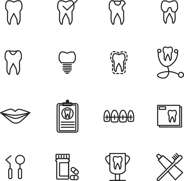 Dental medicine set — Stock Vector