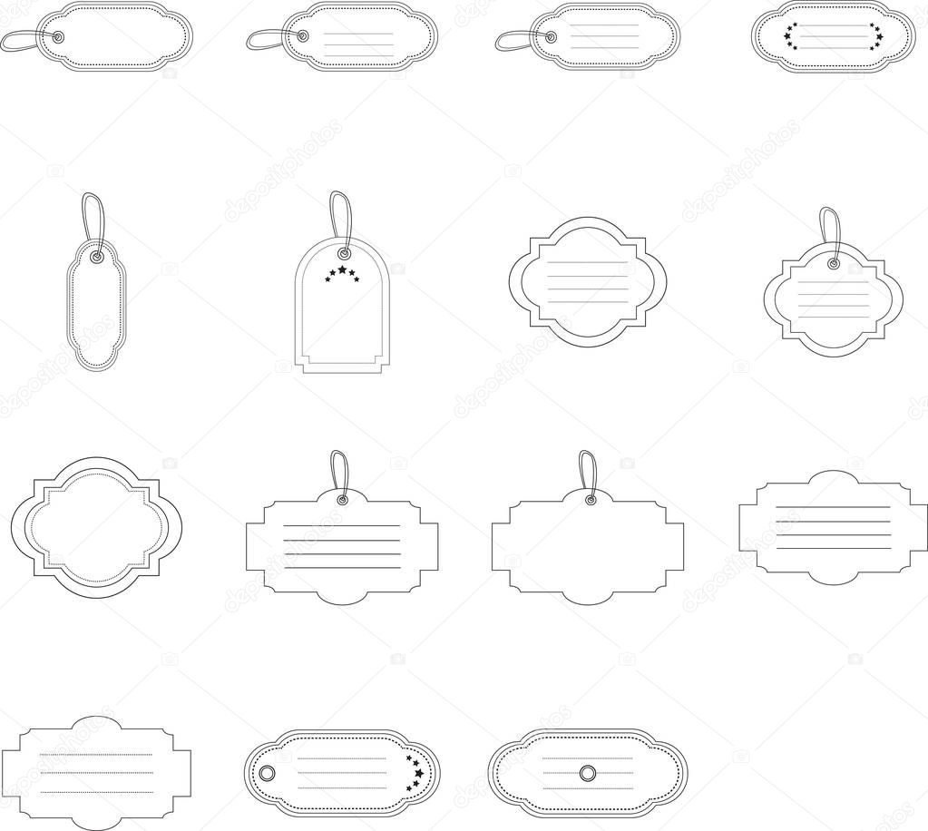 Empty Retail Swing Tags — Stock Vector © vectorfusionart #130451712