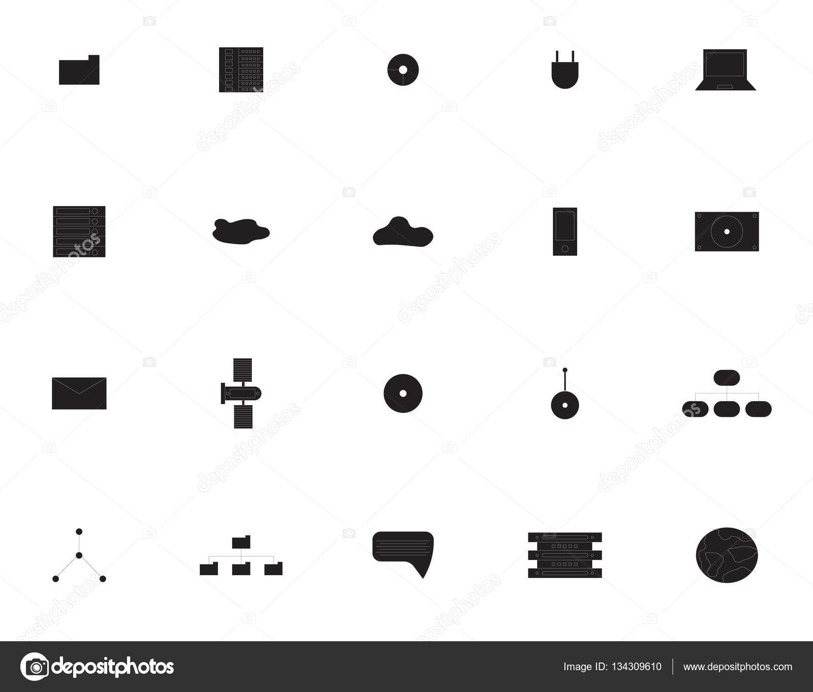 전자 장비 및 네트워크 설정 스톡 벡터 - ©vectorfusionart 134309610