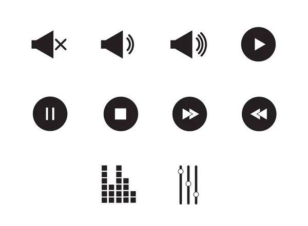 Icônes lecteur de musique — Image vectorielle