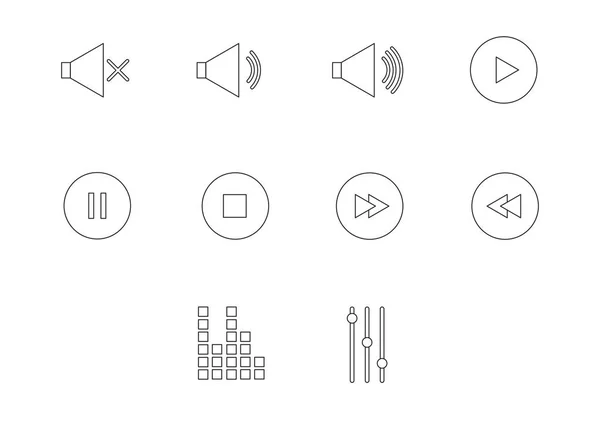 Icônes lecteur de musique — Image vectorielle