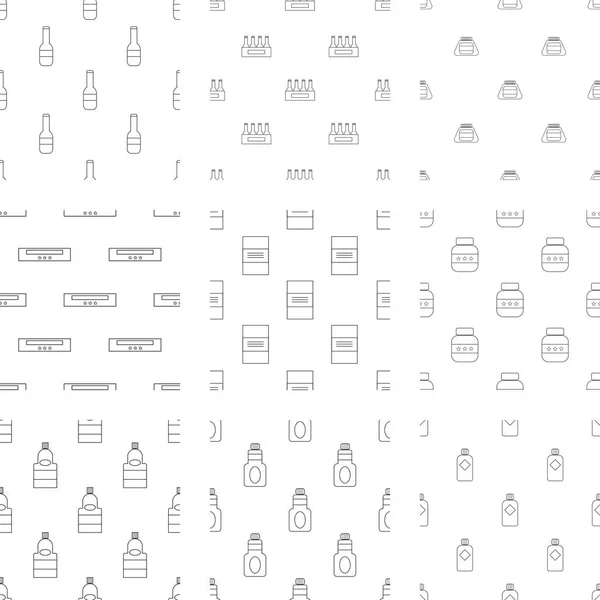 Icônes de diverses bouteilles — Image vectorielle