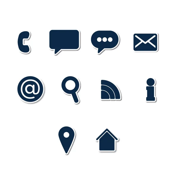 Varios iconos de la comunicación — Vector de stock