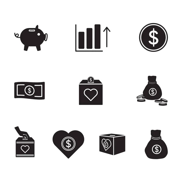 Conjunto de iconos para la banca — Vector de stock