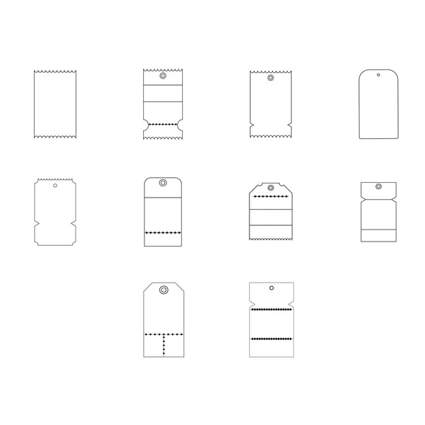 De pictogrammenset voor verschillende tag — Stockvector