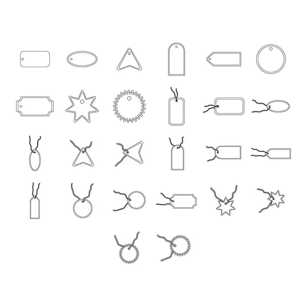 Ensemble d'icônes pour divers tag — Image vectorielle