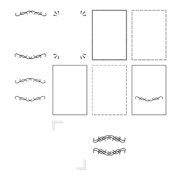 Conjunto de ícones para molduras fotos —  Vetores de Stock