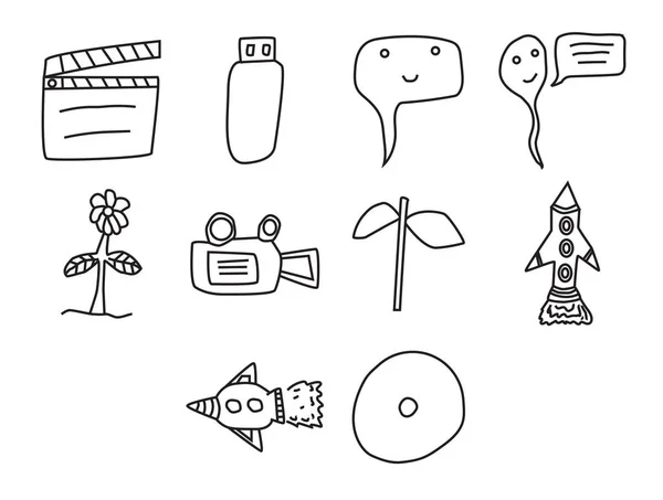 Set de iconos para cine — Vector de stock