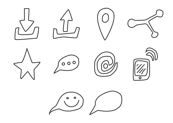 Conjunto de iconos para comunicación — Archivo Imágenes Vectoriales