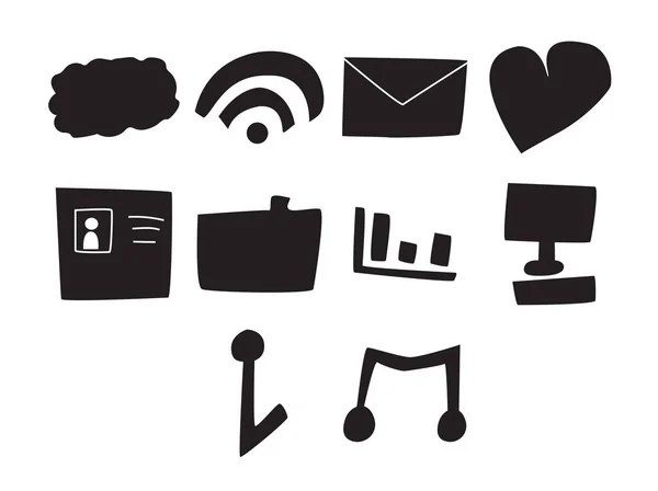 Set pour internet et communication — Image vectorielle