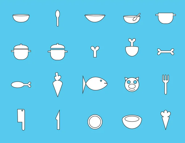 Conjunto de iconos para cocinar — Archivo Imágenes Vectoriales