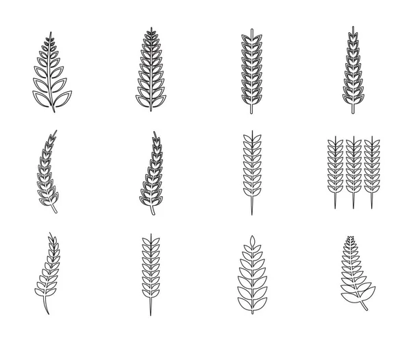 Jeu d'icônes pour feuilles — Image vectorielle