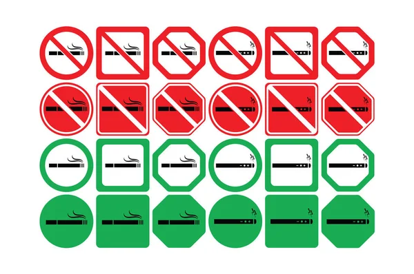 No se permite fumar y fumar — Archivo Imágenes Vectoriales