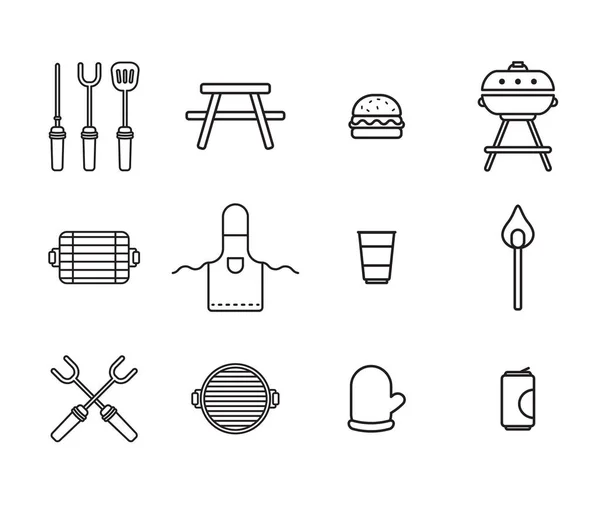 Icon-Set für Küchenzubehör — Stockvektor